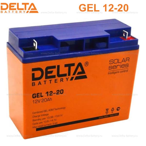 Аккумуляторная батарея Delta GEL 12-20 (12V / 20Ah) в Иркутске